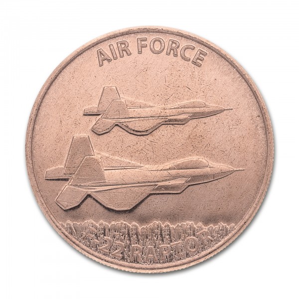 1 Unze (AVDP) .999 fein Kupfer "US Air Force"