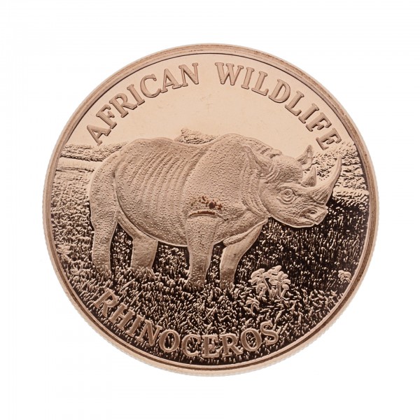 1 Unze (AVDP) .999 fein Kupfer "African Wildlife Rhinoceros"