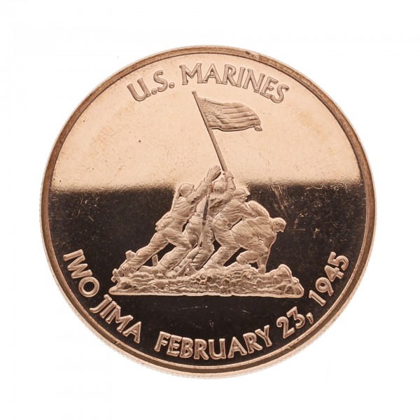 1 Unze (AVDP) .999 fein Kupfer "Iwo Jima 1945 U.S. Marines"