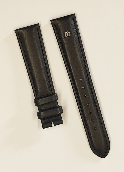 Maurice Lacroix Lederband Schwarz 19mm/16mm für Dornschließe