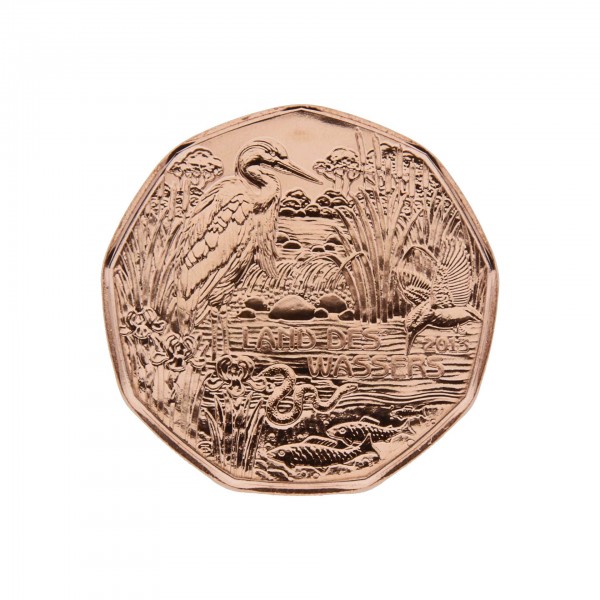 5 Euro Kupfermünze Österreich "Land des Wassers" - Normalprägung 2013